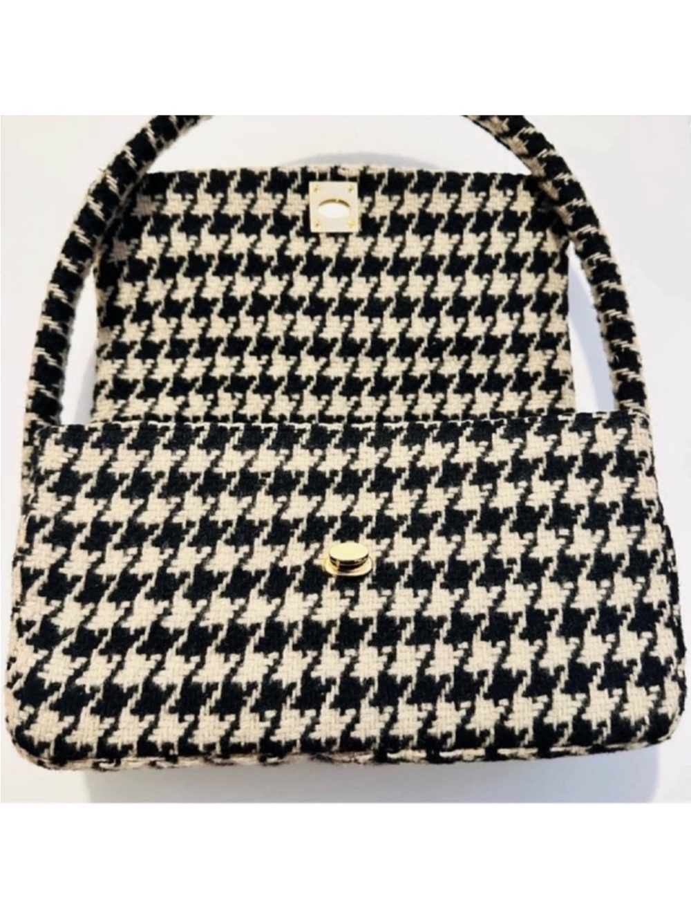 Anine Bing | Bag | Holiday Party Ready! Nico Bag Houndstooth | Ready to Ship! - Picture 11 of 16